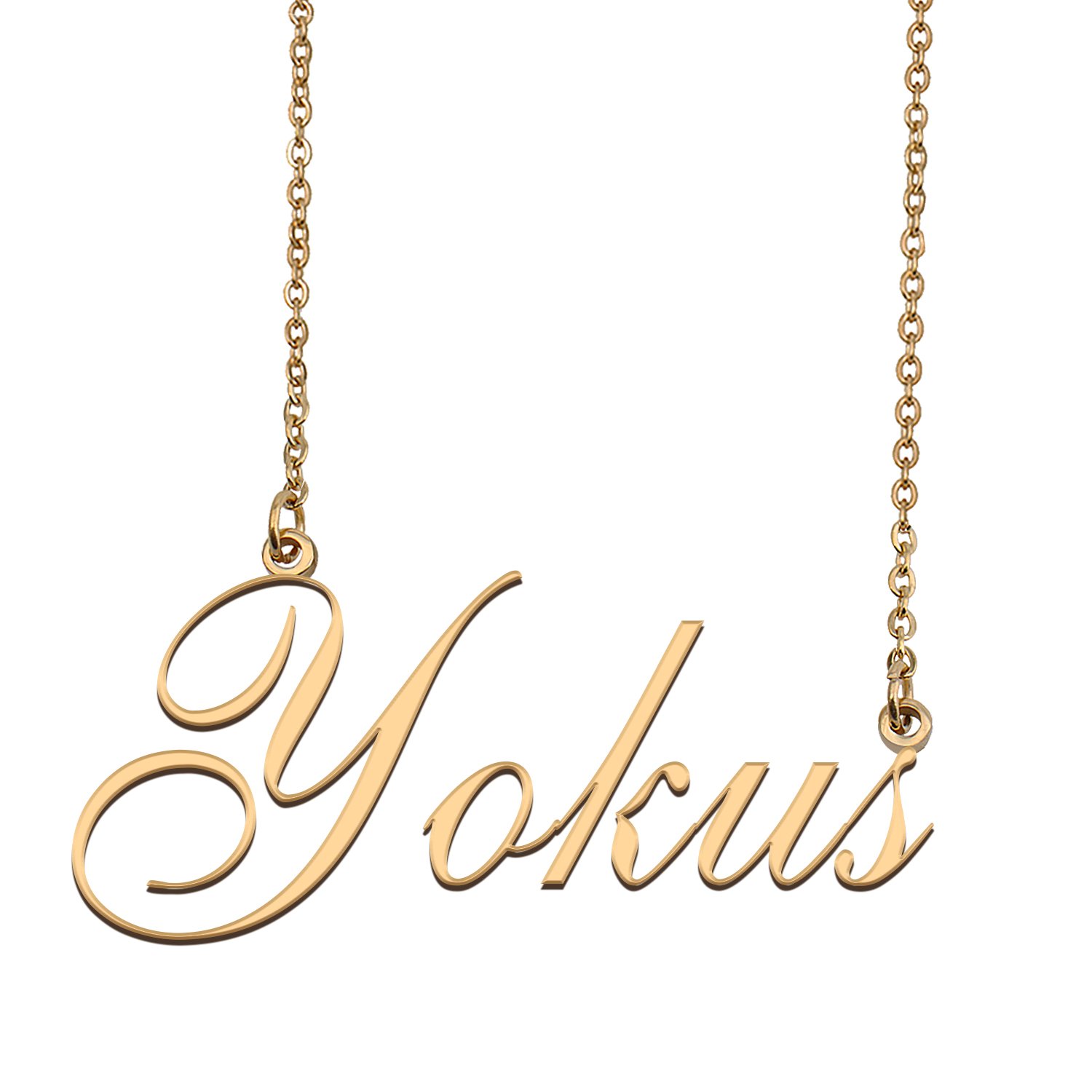 Custom Personalized Name Necklace in Golden Silver for Women Yokus