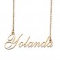 Custom Personalized Name Necklace in Golden Silver for Women Yolanda
