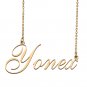 Custom Personalized Name Necklace in Golden Silver for Women Yonex
