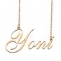 Custom Personalized Name Necklace in Golden Silver for Women Yoni
