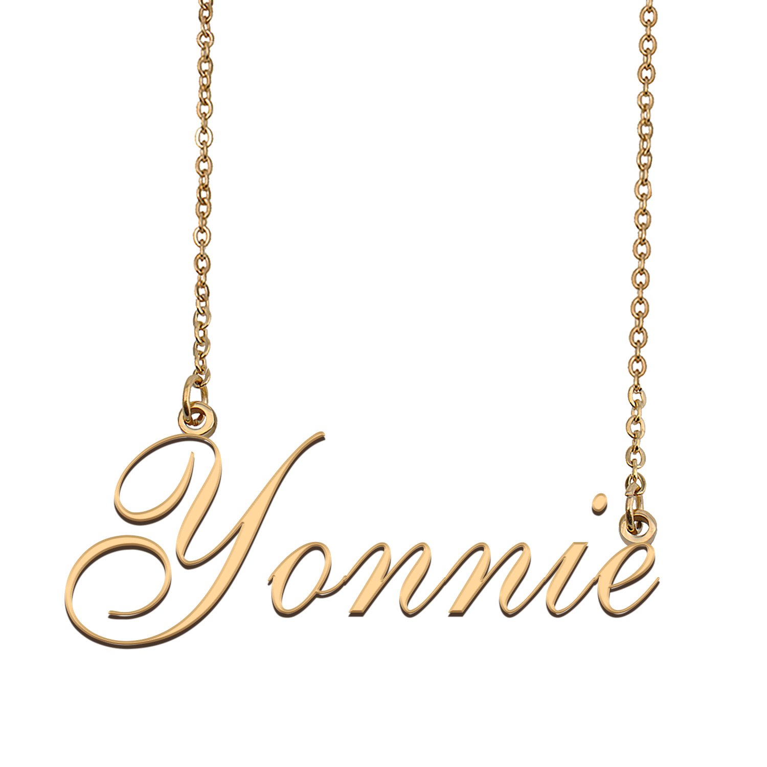 Custom Personalized Name Necklace in Golden Silver for Women Yonnie