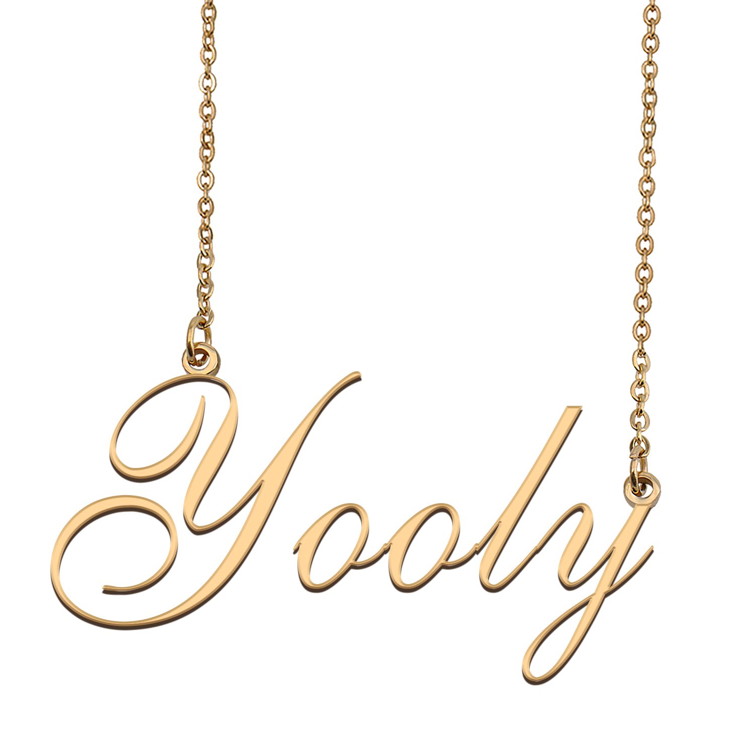 Custom Personalized Name Necklace in Golden Silver for Women Yooly