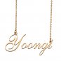 Custom Personalized Name Necklace in Golden Silver for Women Yoongi