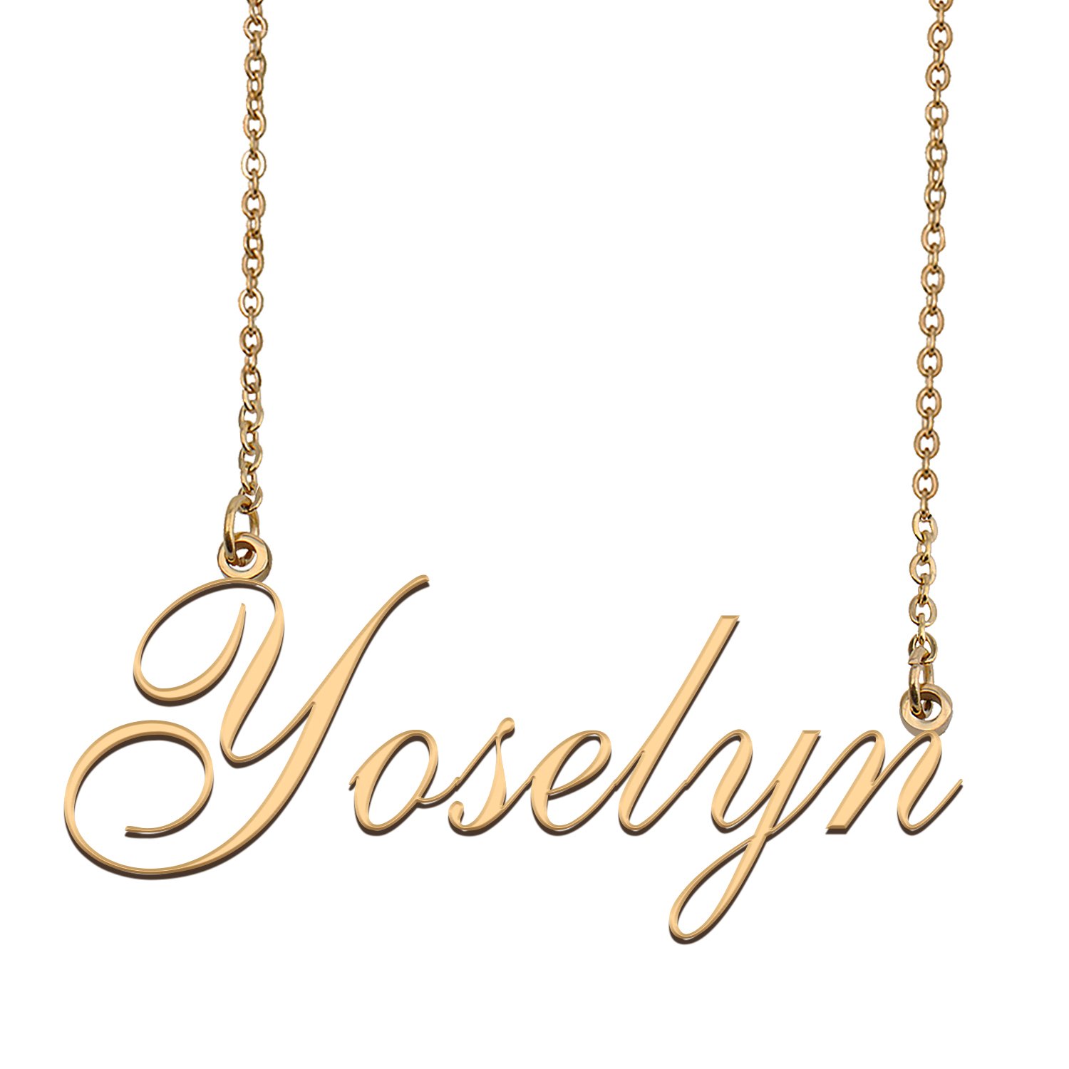Custom Personalized Name Necklace in Golden Silver for Women Yoselyn