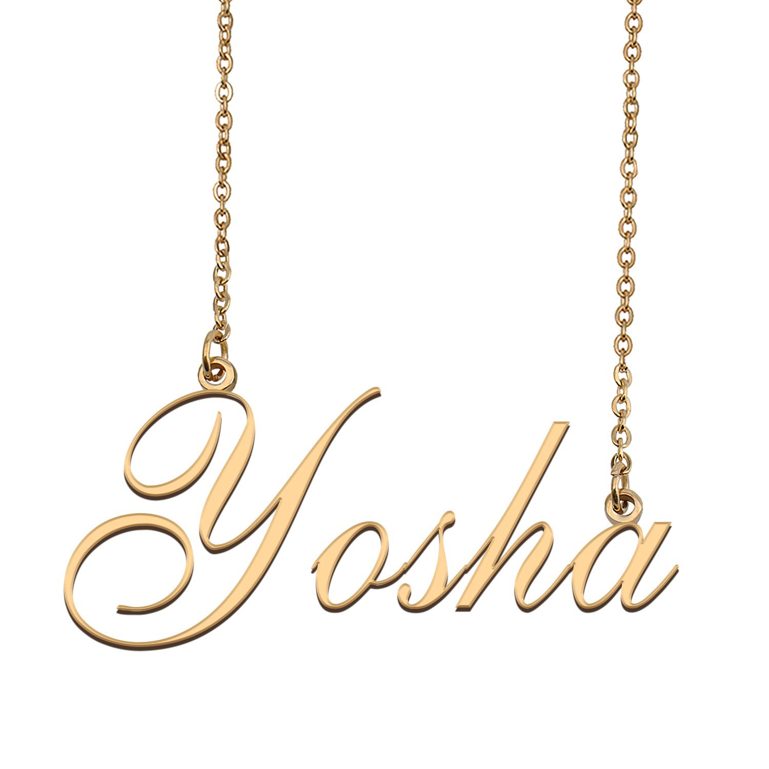 Custom Personalized Name Necklace in Golden Silver for Women Yosha