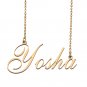 Custom Personalized Name Necklace in Golden Silver for Women Yosha
