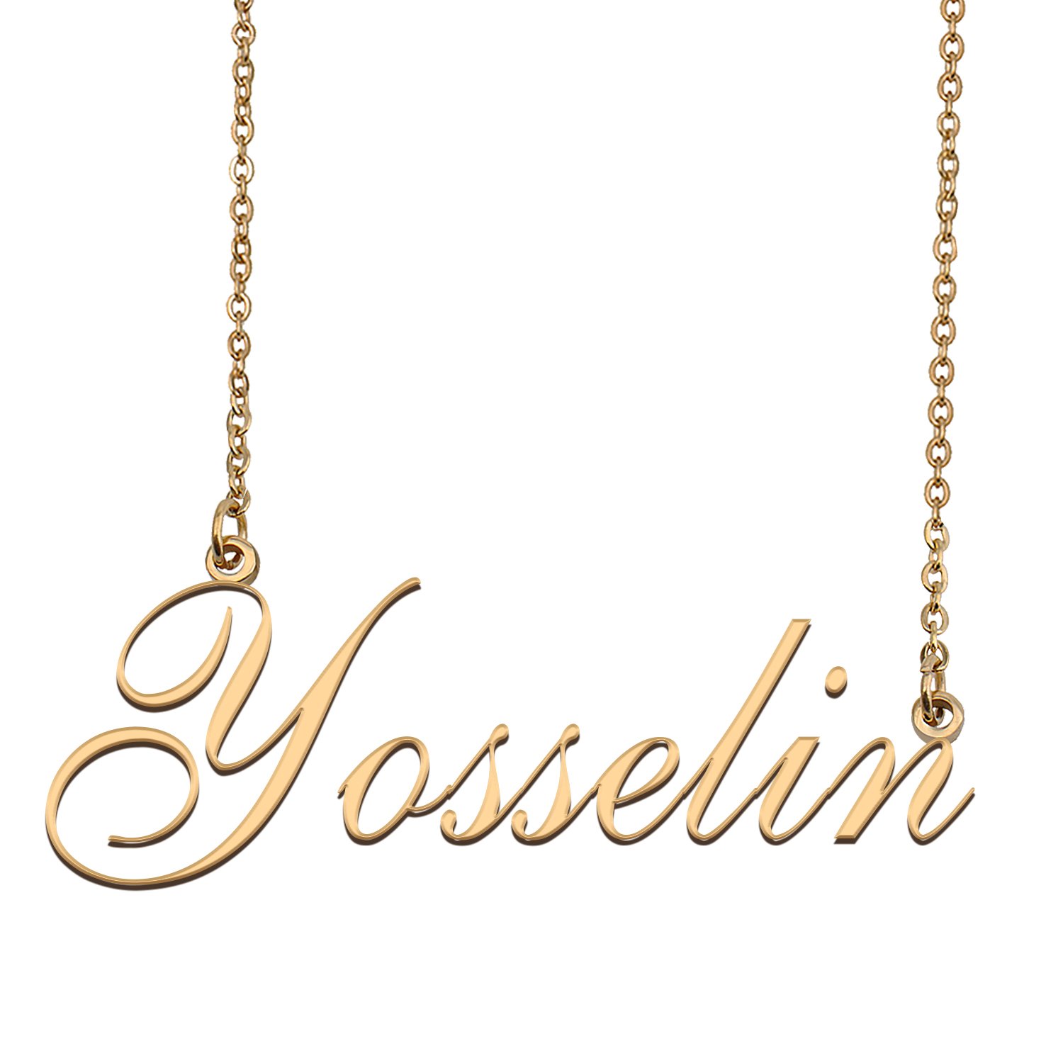 Custom Personalized Name Necklace in Golden Silver for Women Yosselin