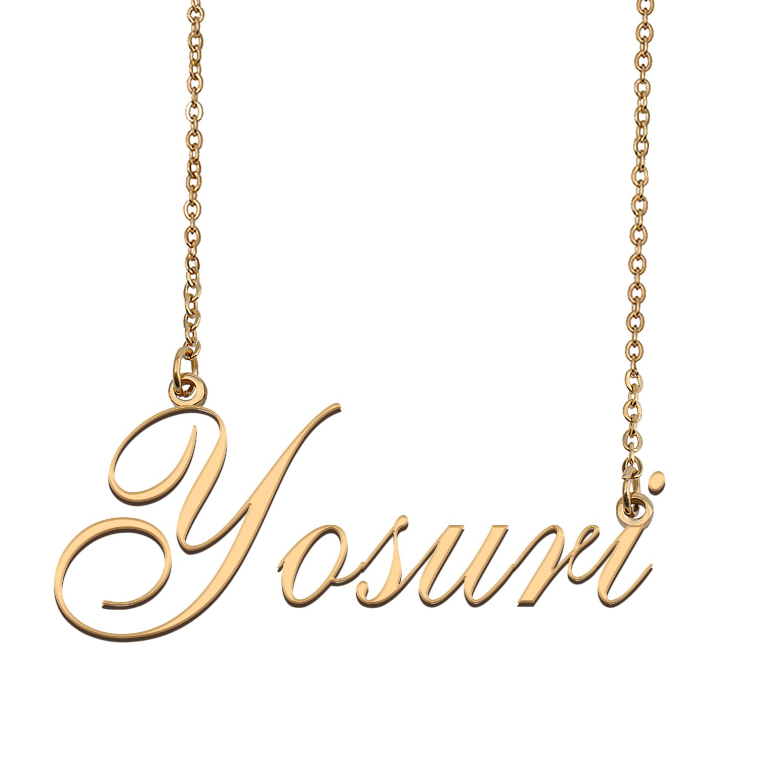 Custom Personalized Name Necklace in Golden Silver for Women Yosuri