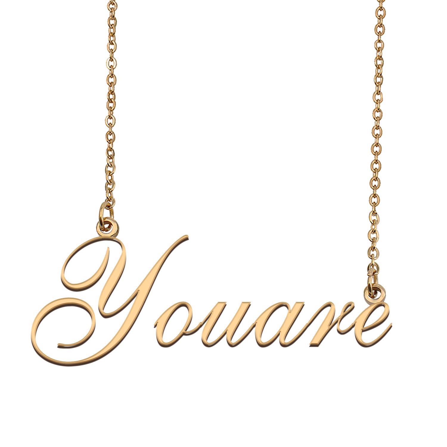 Custom Personalized Name Necklace in Golden Silver for Women Youare