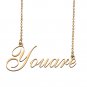 Custom Personalized Name Necklace in Golden Silver for Women Youare