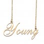 Custom Personalized Name Necklace in Golden Silver for Women Young