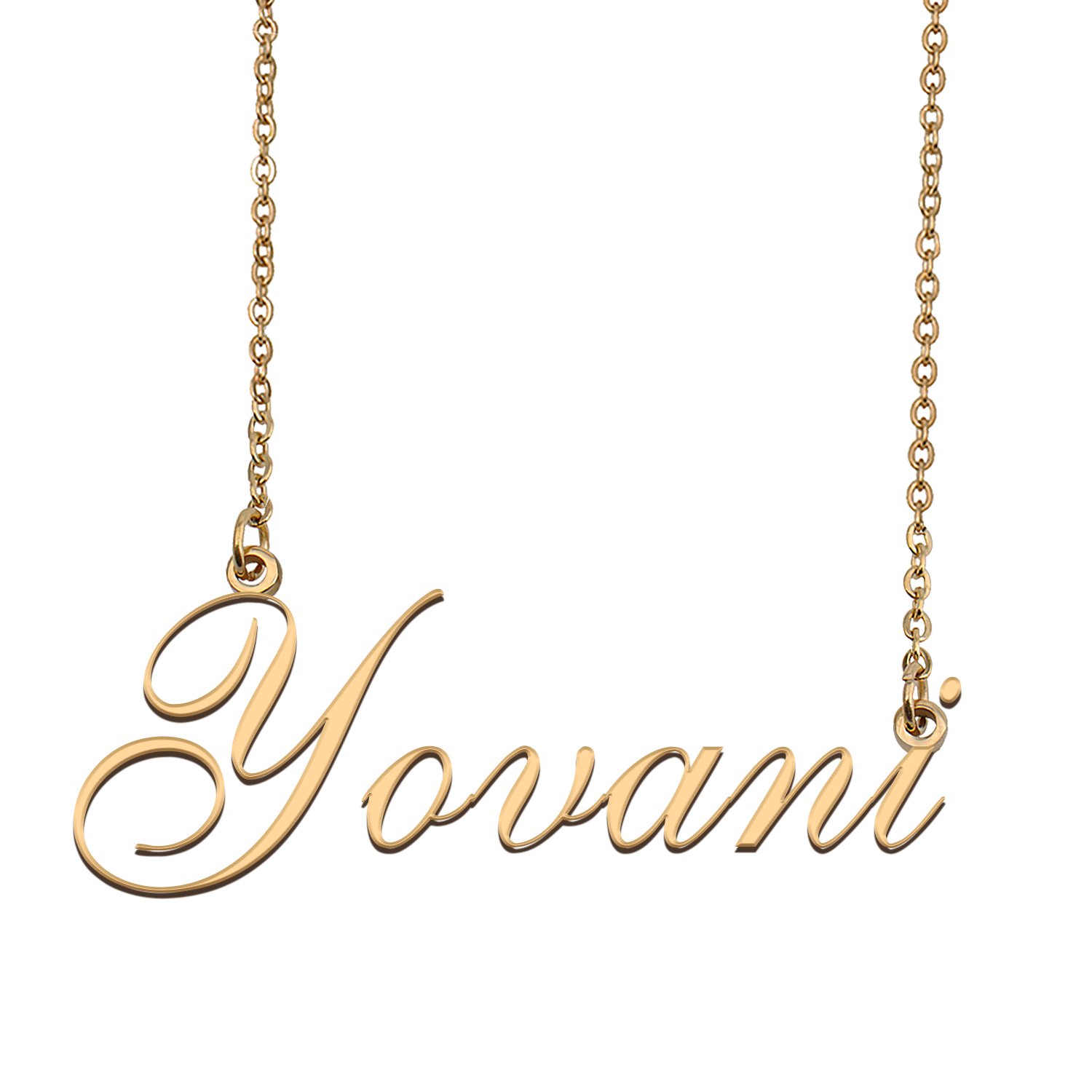 Custom Personalized Name Necklace in Golden Silver for Women Yovani