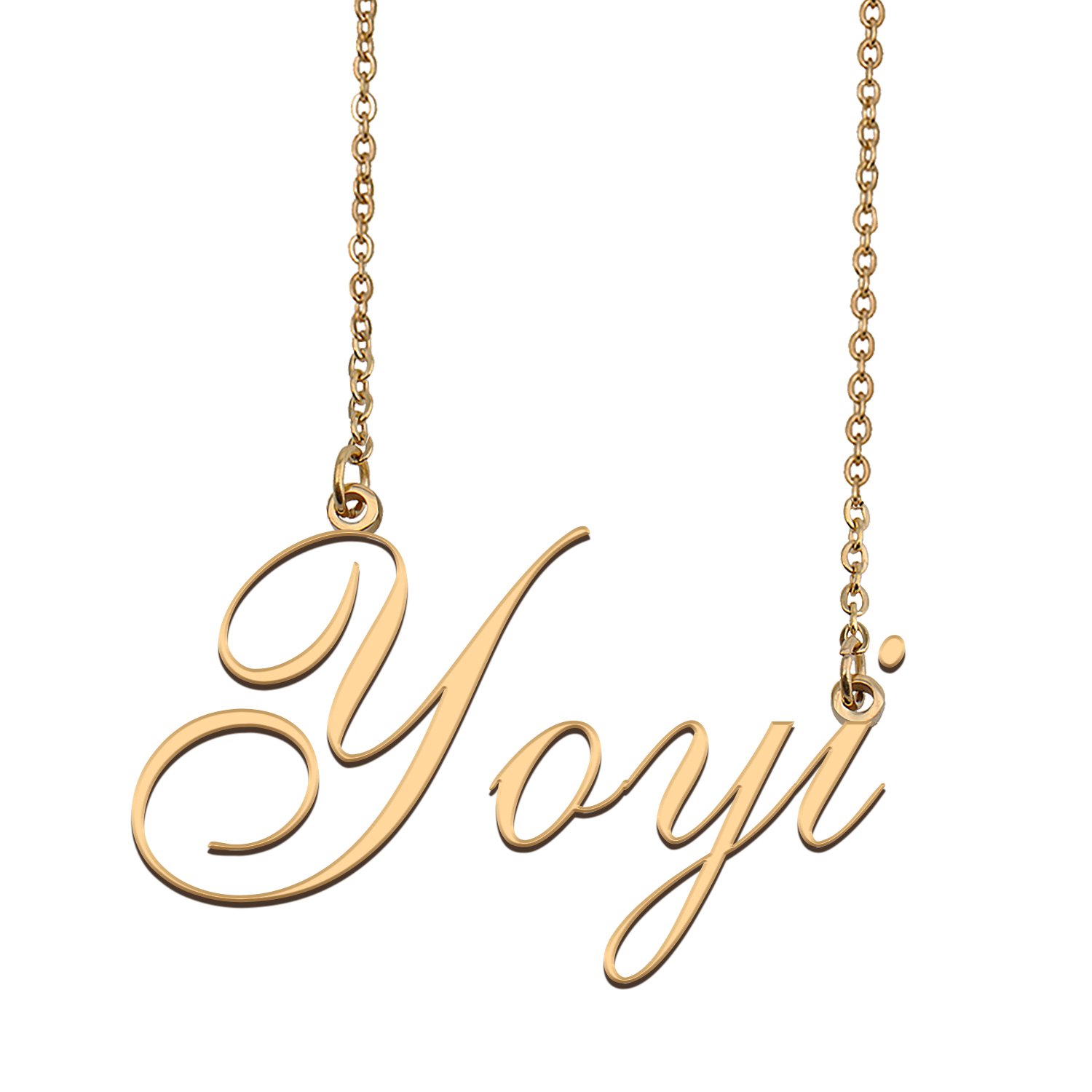 Custom Personalized Name Necklace in Golden Silver for Women Yoyi