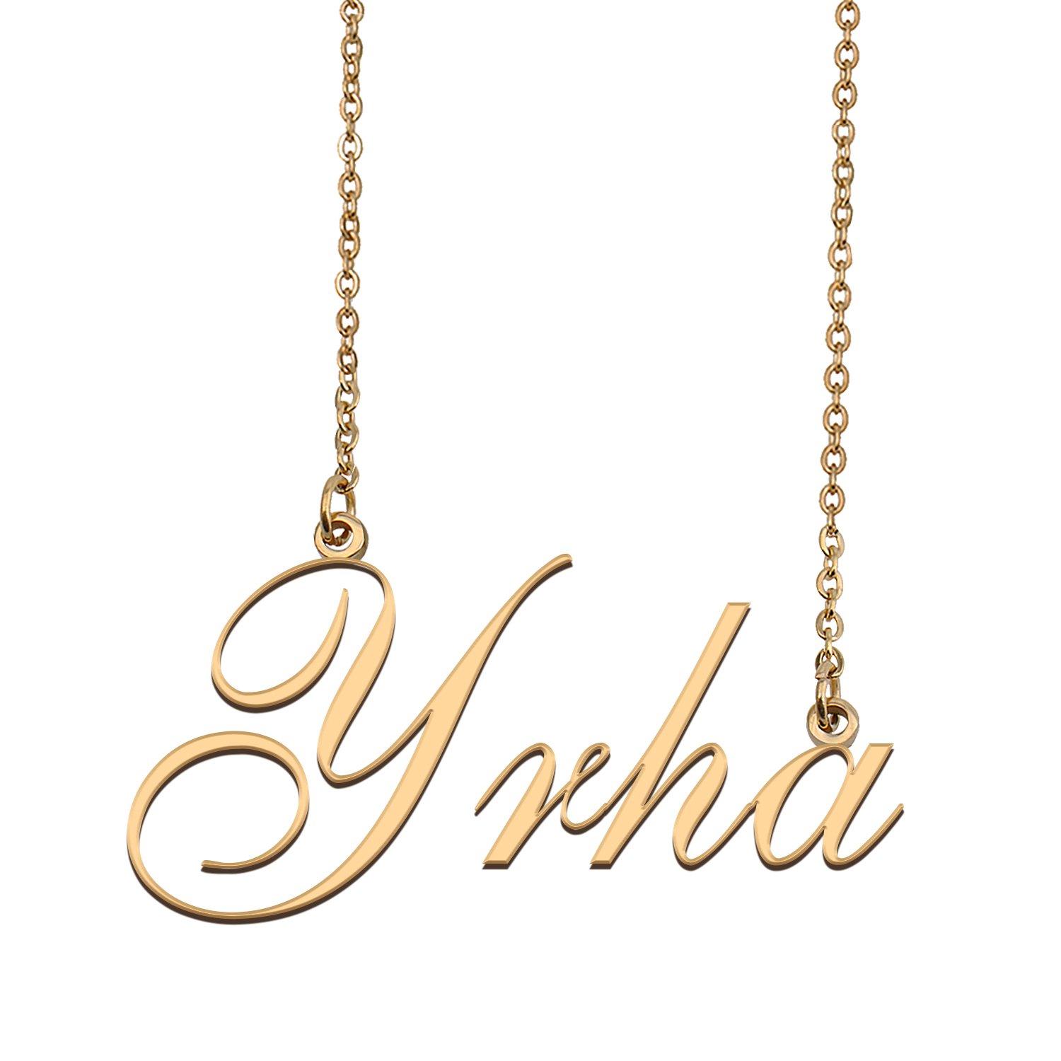 Custom Personalized Name Necklace in Golden Silver for Women Yrha