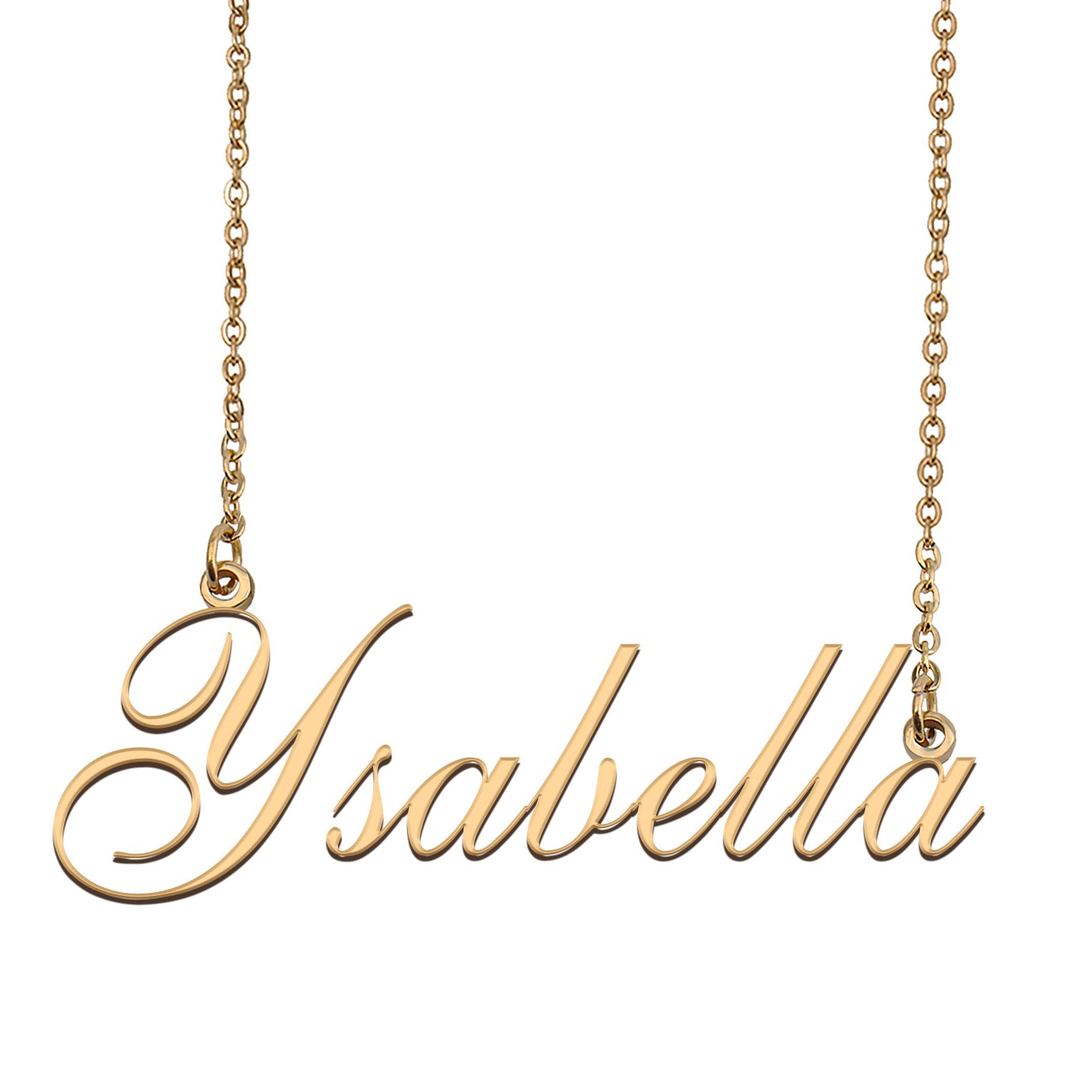 Custom Personalized Name Necklace in Golden Silver for Women Ysabella