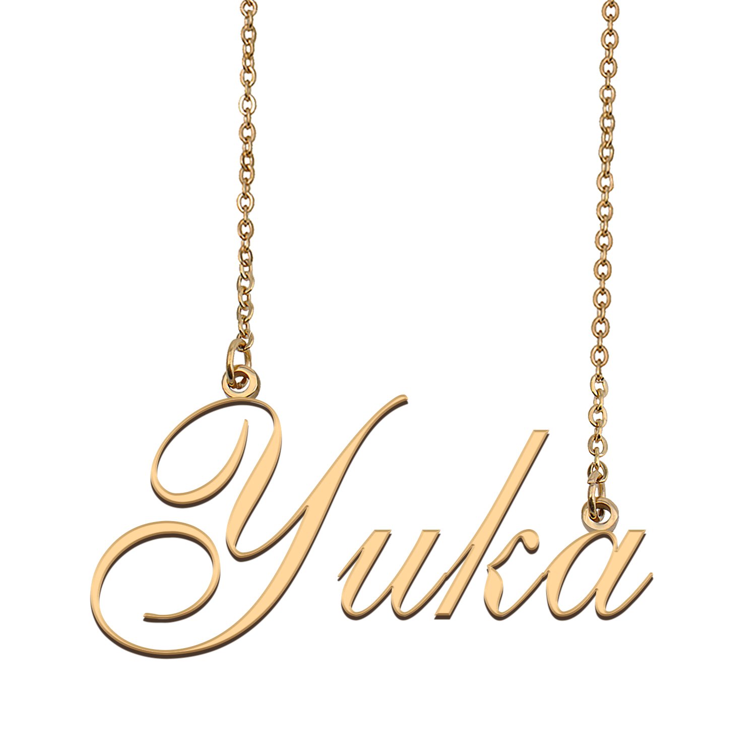 Custom Personalized Name Necklace in Golden Silver for Women Yuka