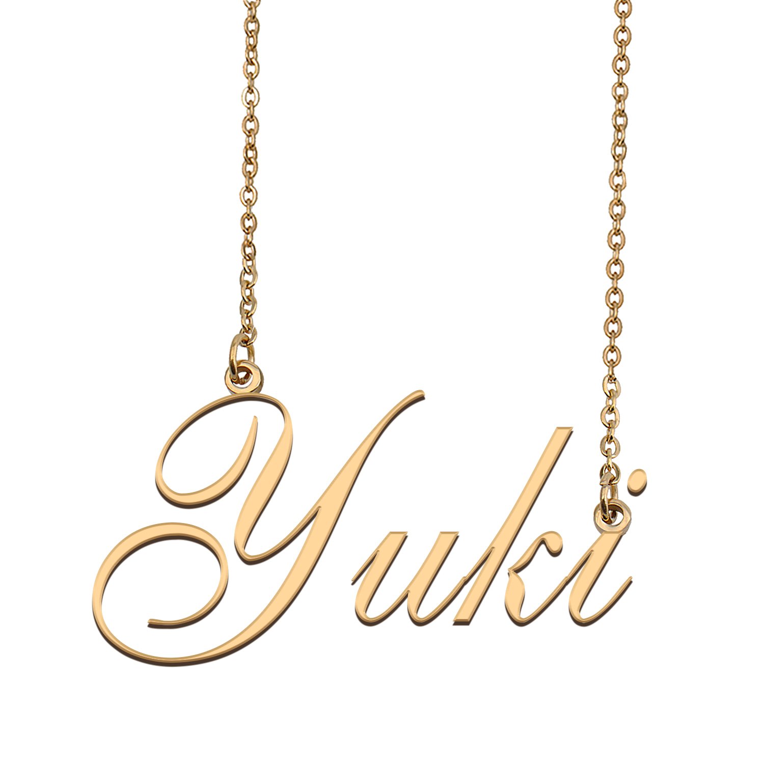 Custom Personalized Name Necklace in Golden Silver for Women Yuki