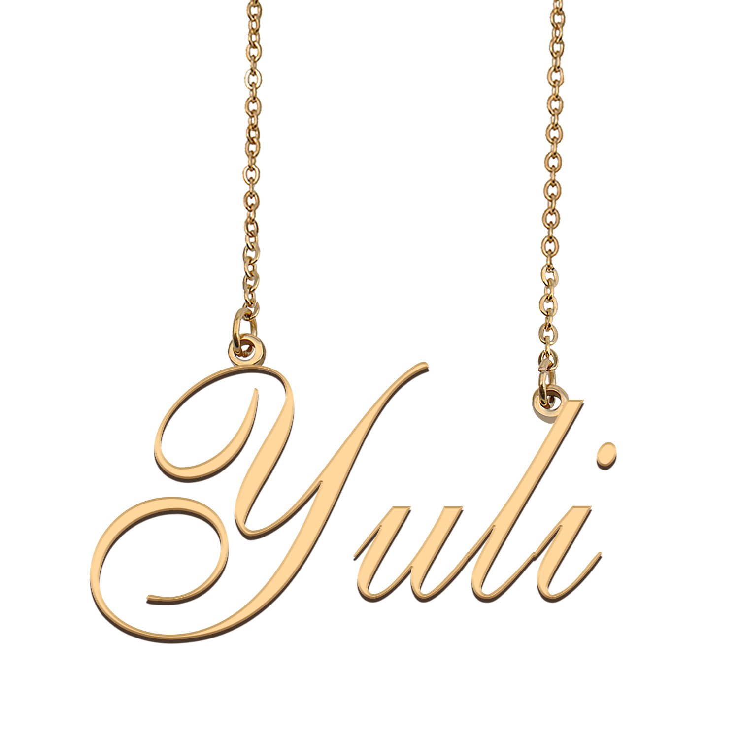 Custom Personalized Name Necklace in Golden Silver for Women Yuli