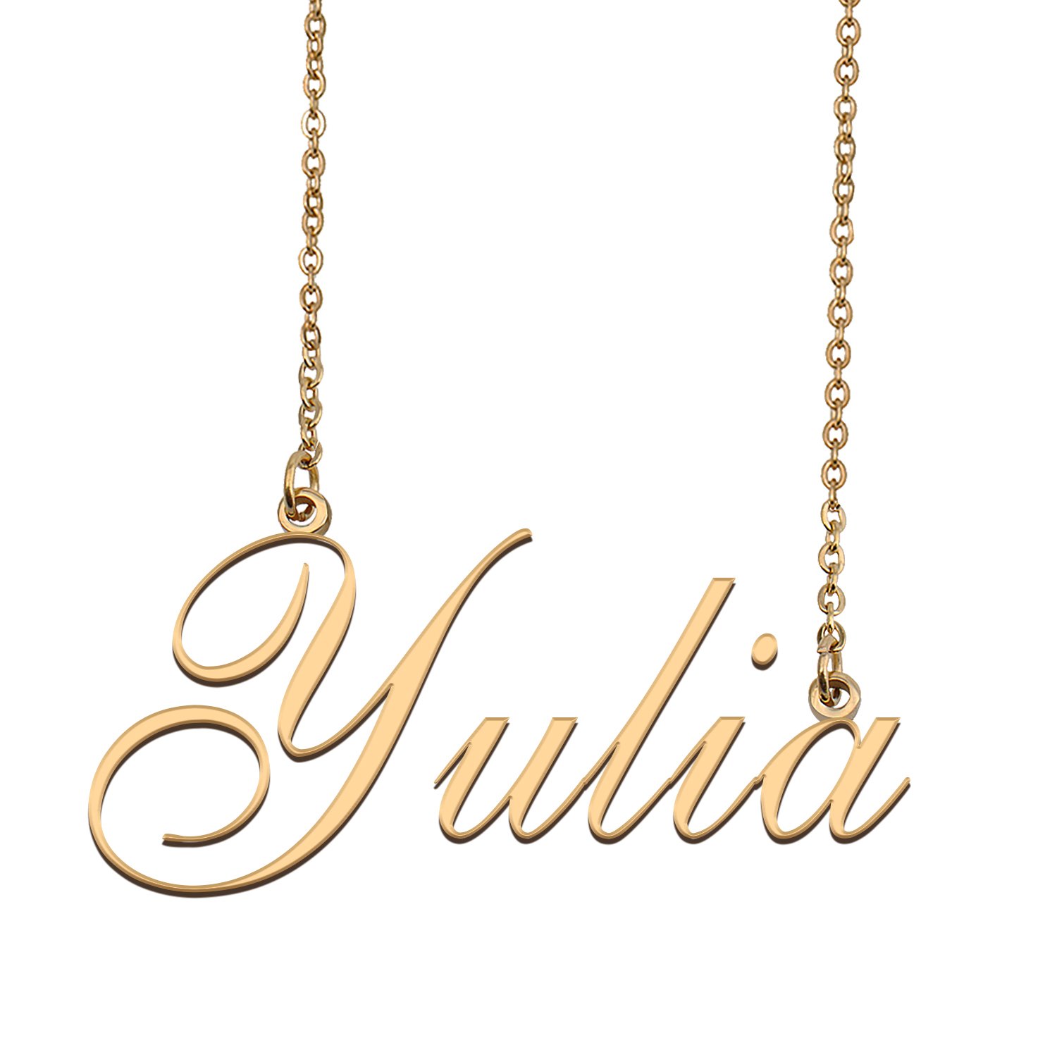 Custom Personalized Name Necklace in Golden Silver for Women Yulia