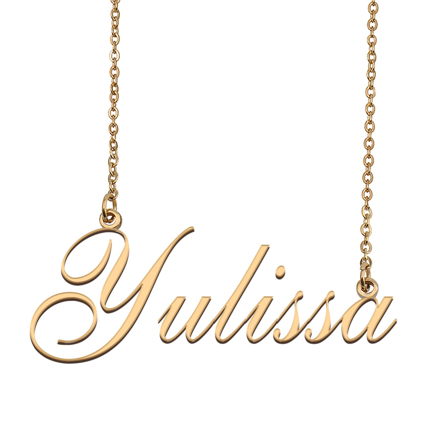 Custom Personalized Name Necklace in Golden Silver for Women Yulissa