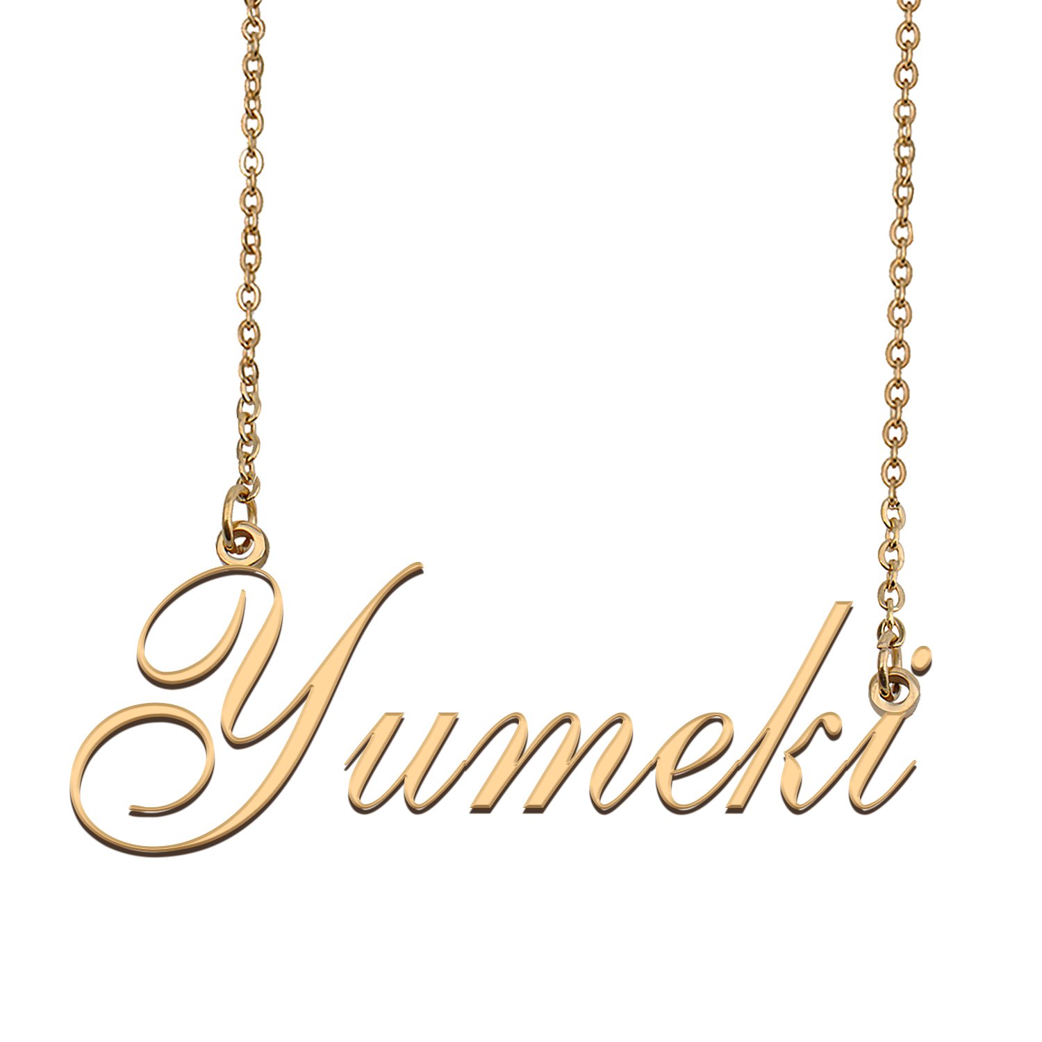 Custom Personalized Name Necklace in Golden Silver for Women Yumeki