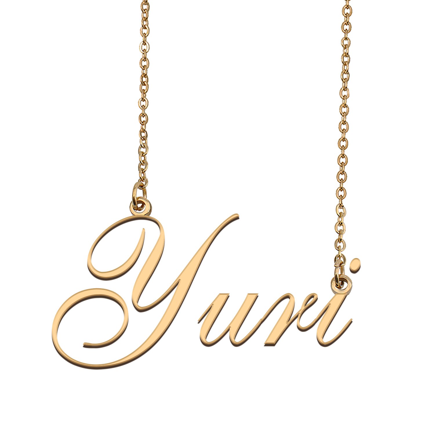 Custom Personalized Name Necklace in Golden Silver for Women Yuri