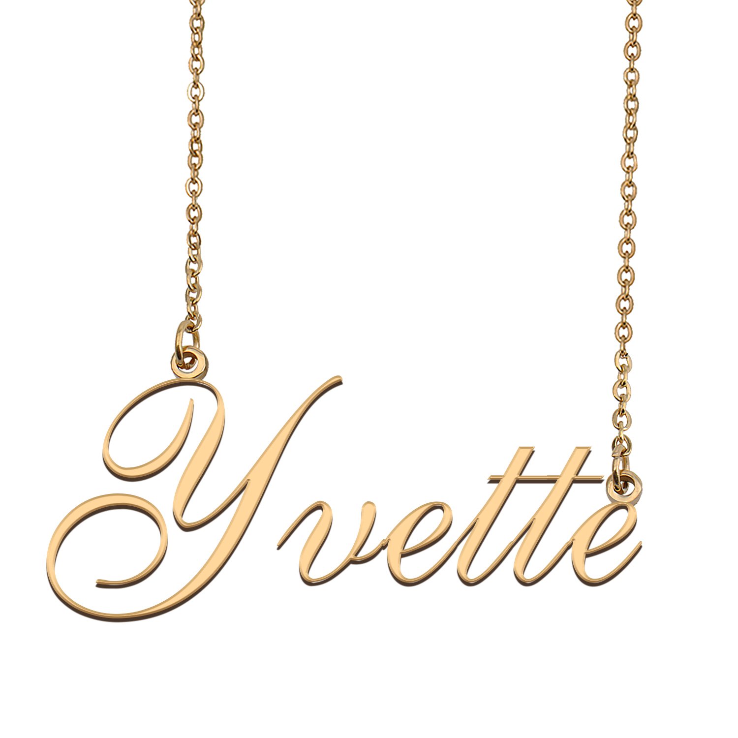 Custom Personalized Name Necklace in Golden Silver for Women Yvette