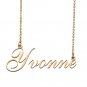 Custom Personalized Name Necklace in Golden Silver for Women Yvonne
