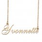 Custom Personalized Name Necklace in Golden Silver for Women Yvonnette