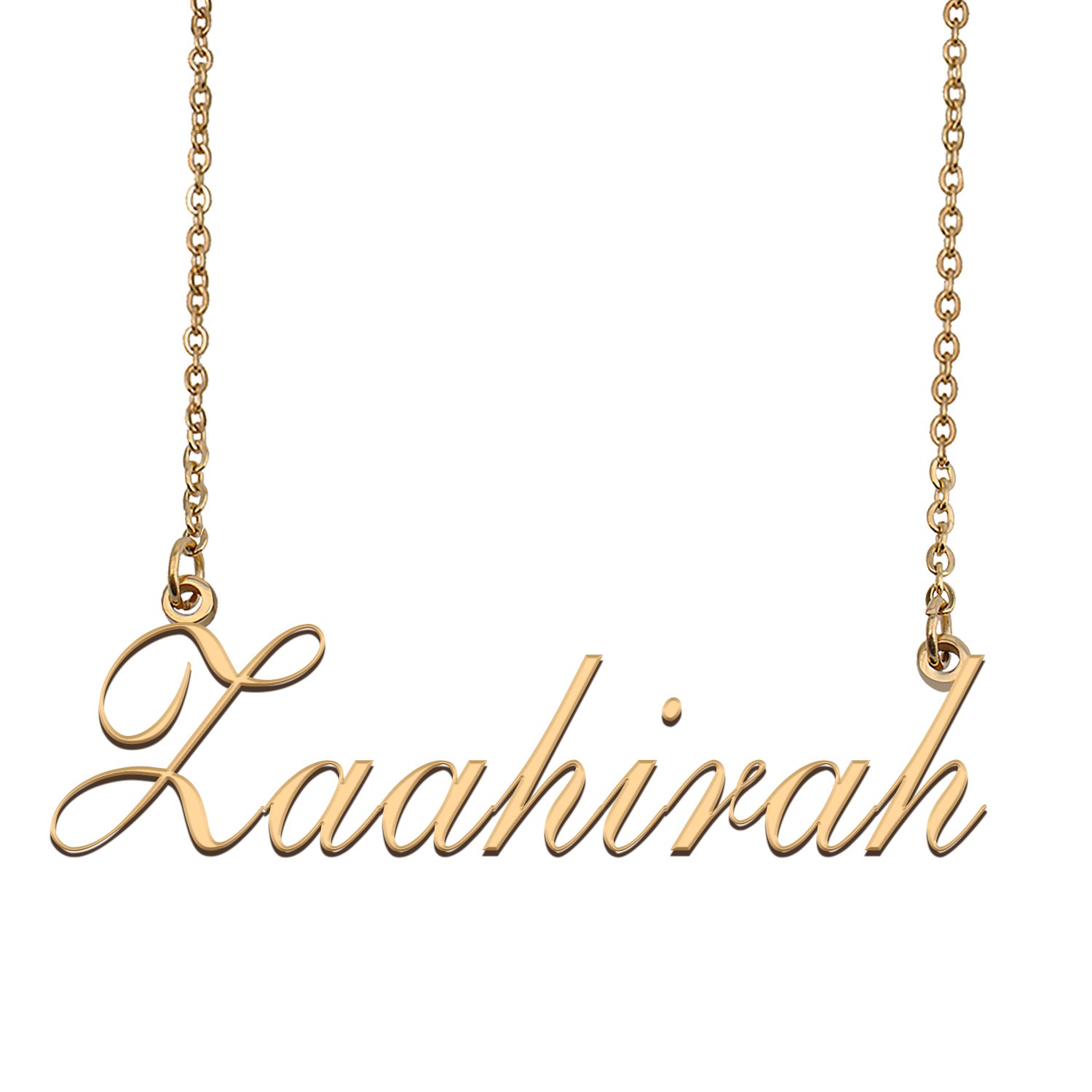 Custom Personalized Name Necklace in Golden Silver for Women Zaahirah