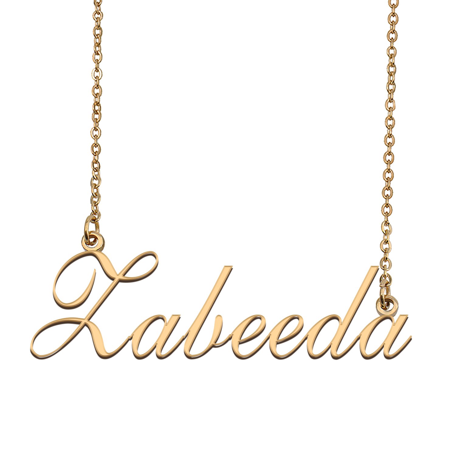Custom Personalized Name Necklace in Golden Silver for Women Zabeeda