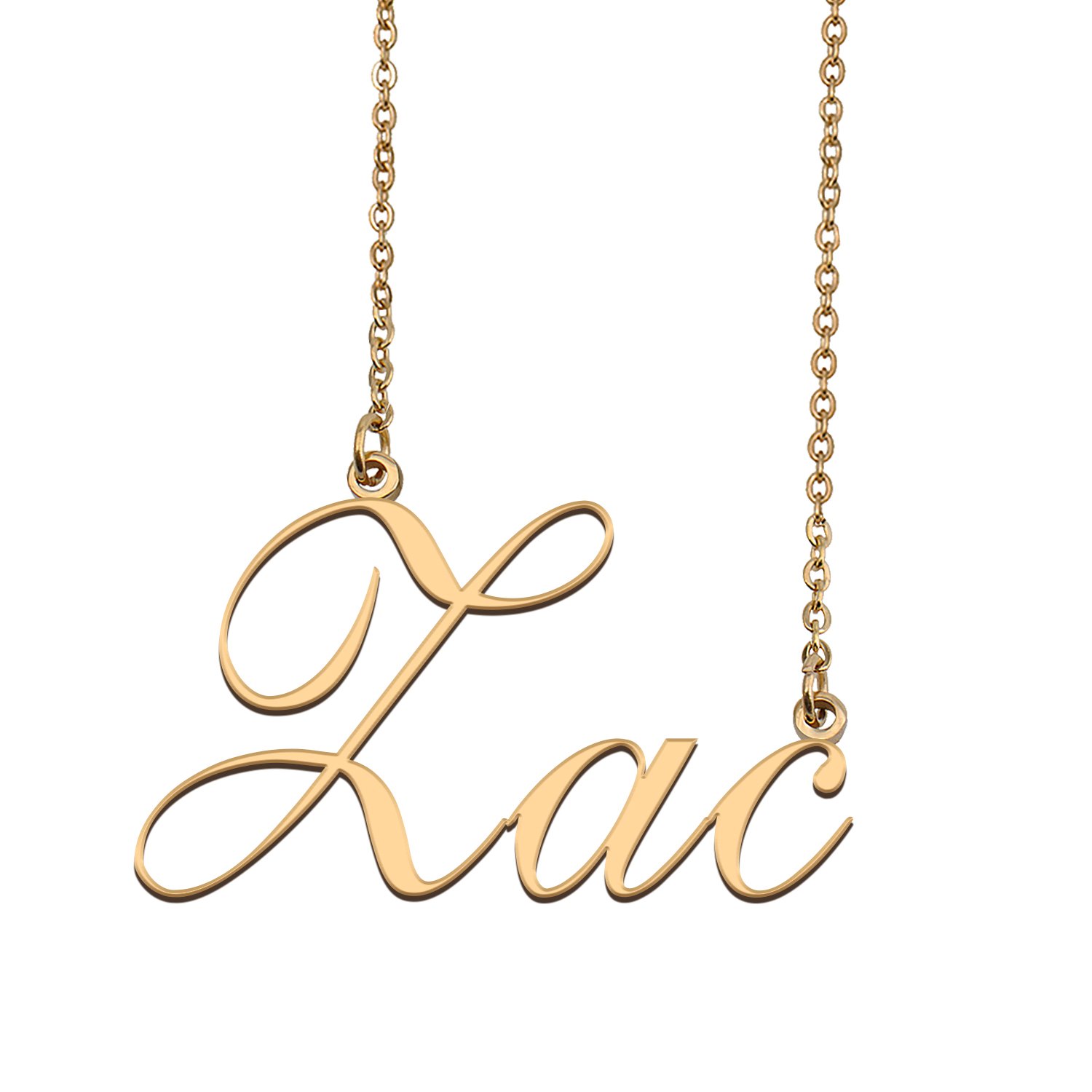 Custom Personalized Name Necklace in Golden Silver for Women Zac