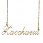 Custom Personalized Name Necklace in Golden Silver for Women Zacchaeus