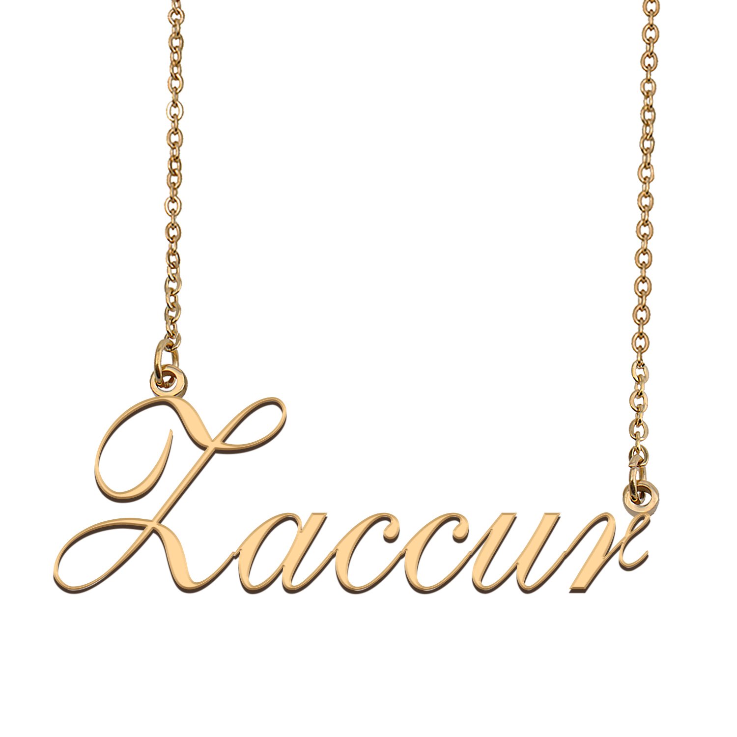 Custom Personalized Name Necklace in Golden Silver for Women Zaccur