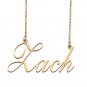 Custom Personalized Name Necklace in Golden Silver for Women Zach