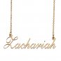 Custom Personalized Name Necklace in Golden Silver for Women Zachariah