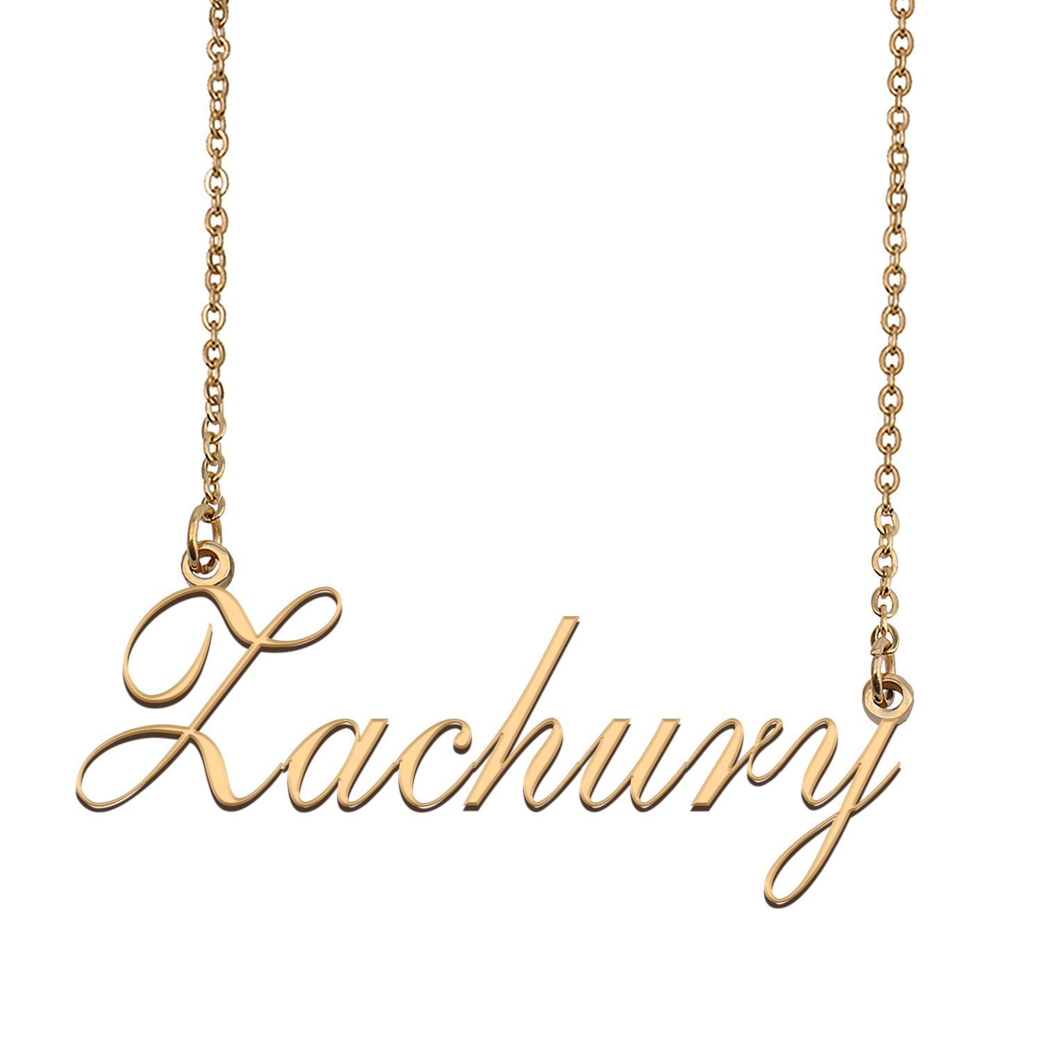 Custom Personalized Name Necklace in Golden Silver for Women Zachury