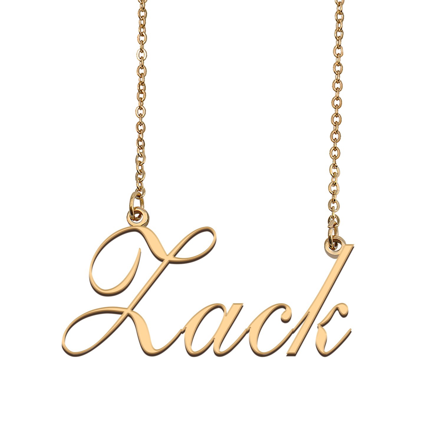 Custom Personalized Name Necklace in Golden Silver for Women Zack