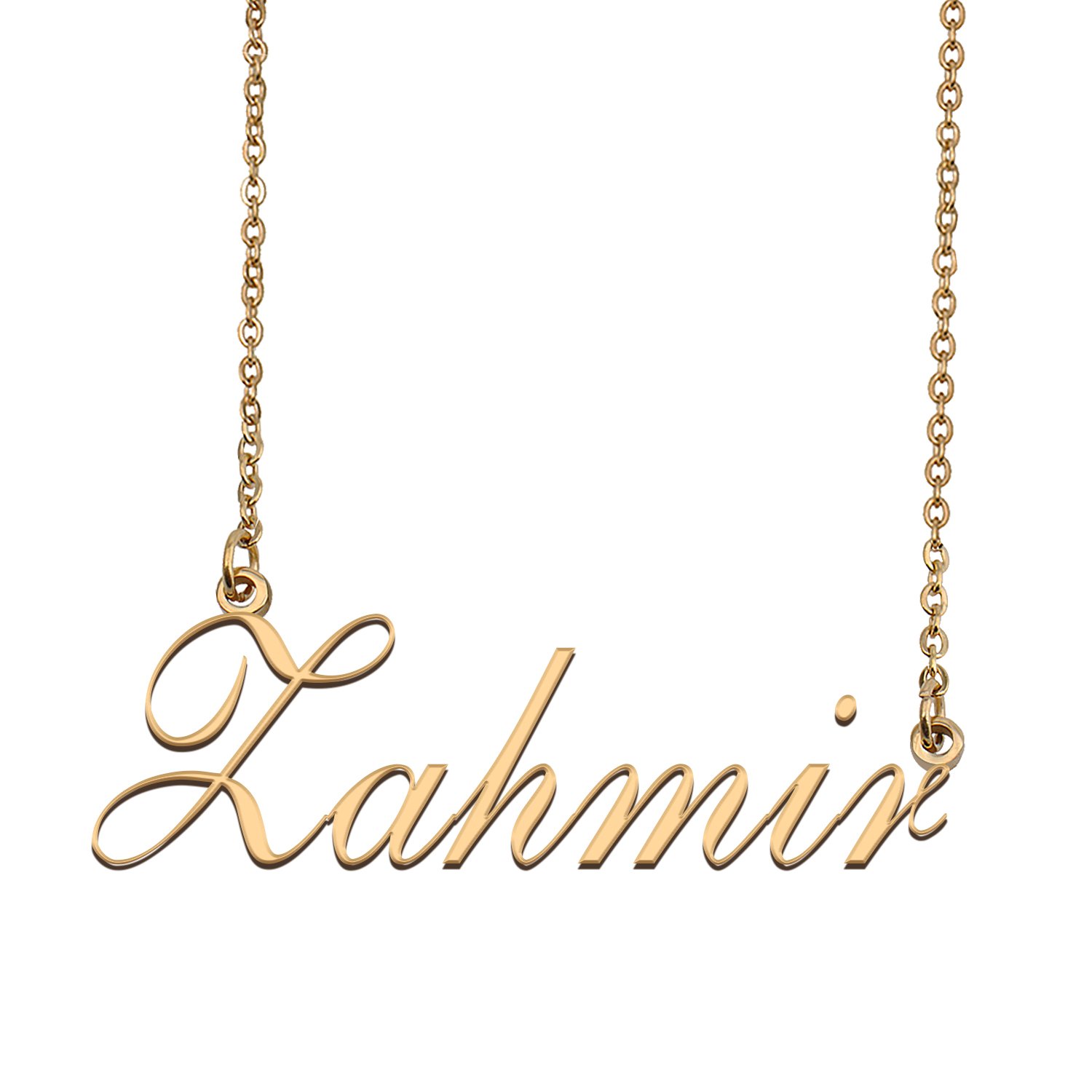 Custom Personalized Name Necklace in Golden Silver for Women Zahmir