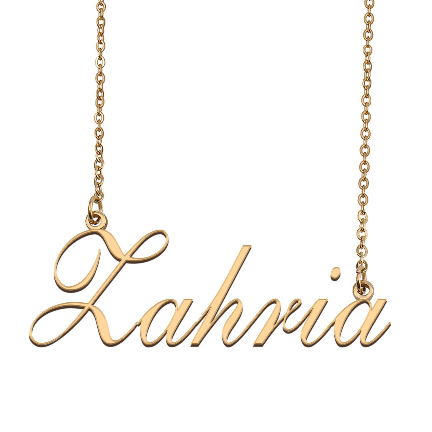 Custom Personalized Name Necklace in Golden Silver for Women Zahria