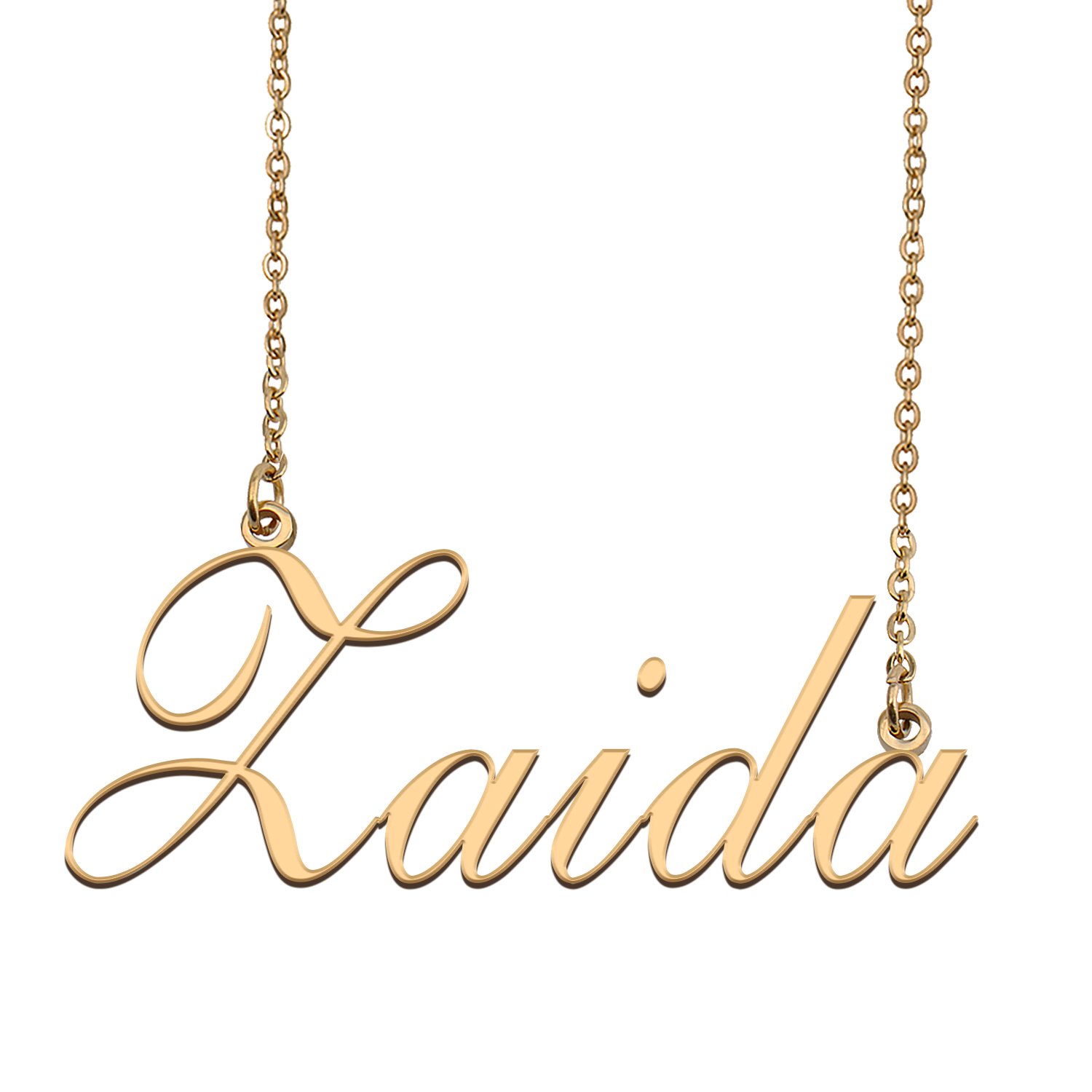 Custom Personalized Name Necklace in Golden Silver for Women Zaida
