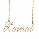 Custom Personalized Name Necklace in Golden Silver for Women Zainab
