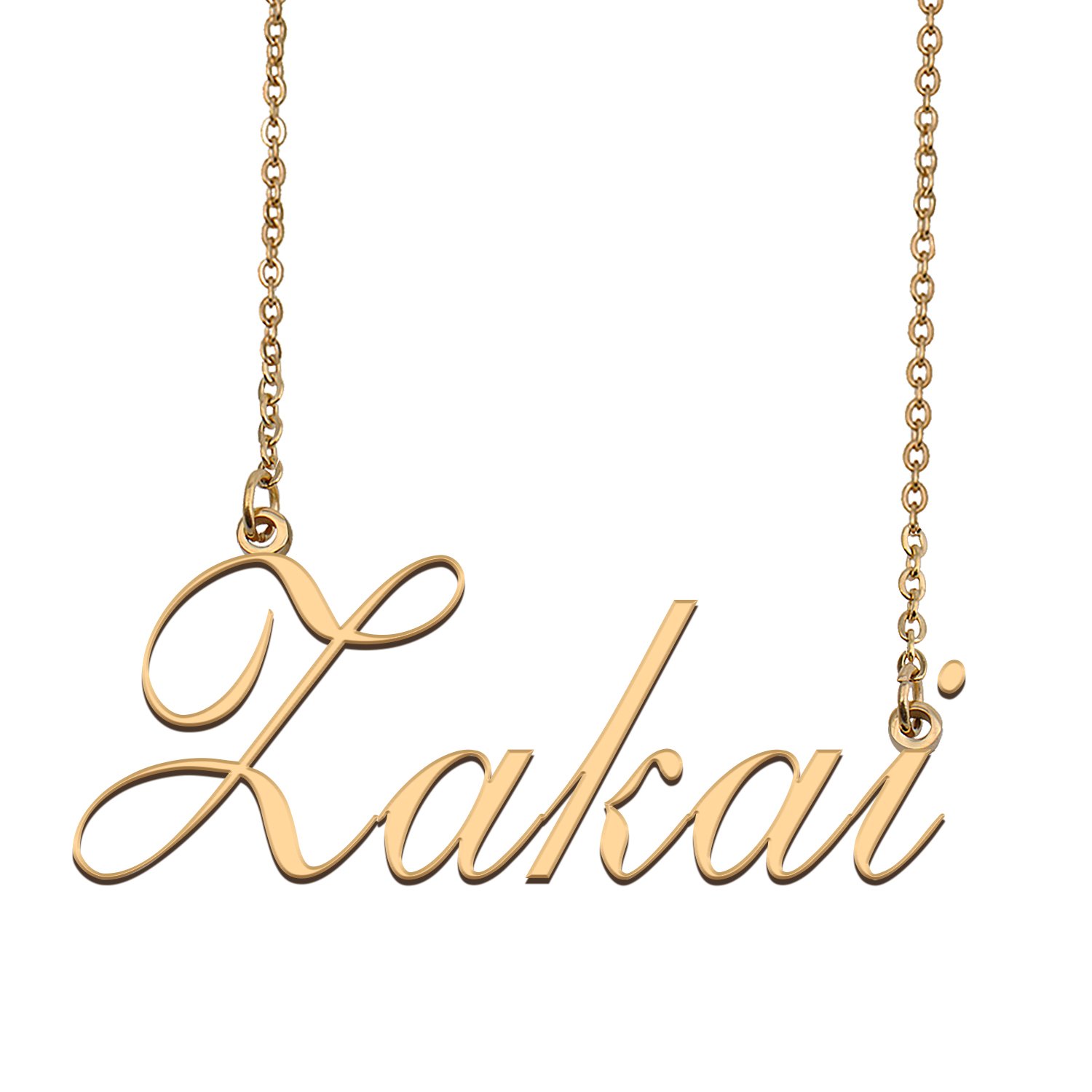 Custom Personalized Name Necklace in Golden Silver for Women Zakai