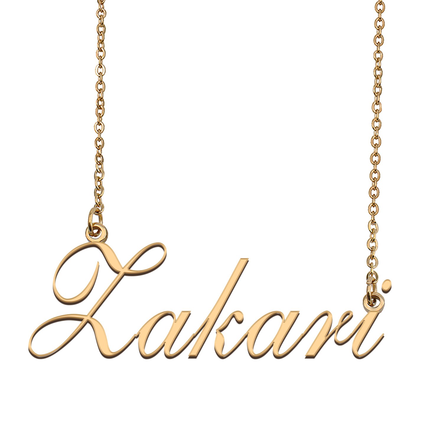 Custom Personalized Name Necklace in Golden Silver for Women Zakari