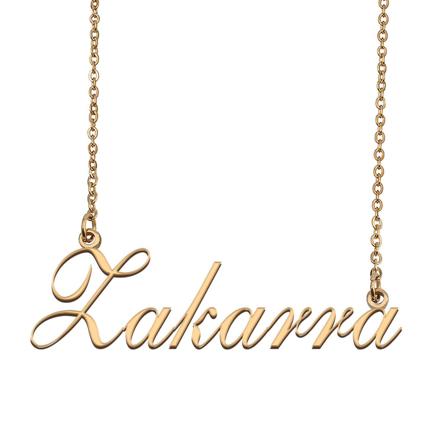 Custom Personalized Name Necklace in Golden Silver for Women Zakarra