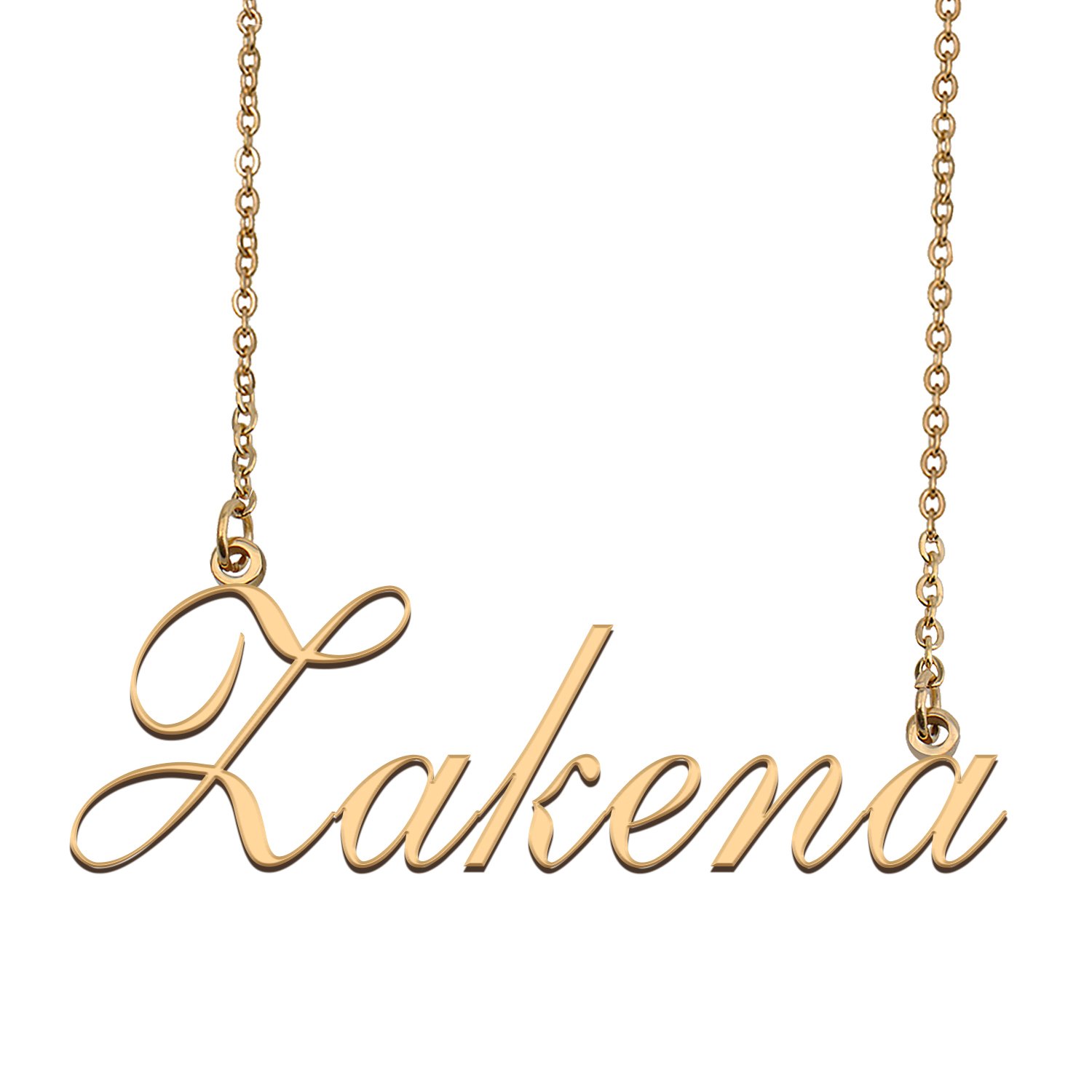 Custom Personalized Name Necklace in Golden Silver for Women Zakena