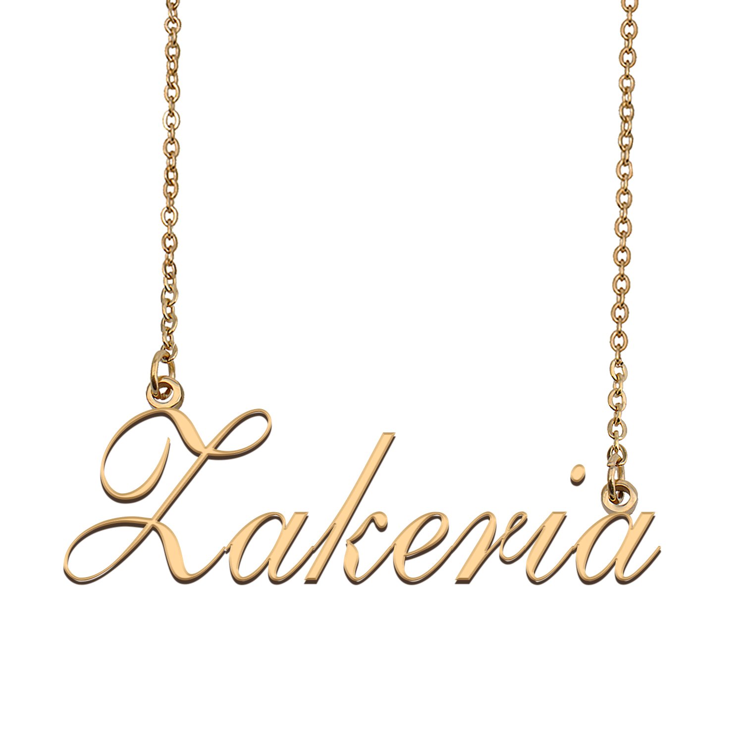 Custom Personalized Name Necklace in Golden Silver for Women Zakeria