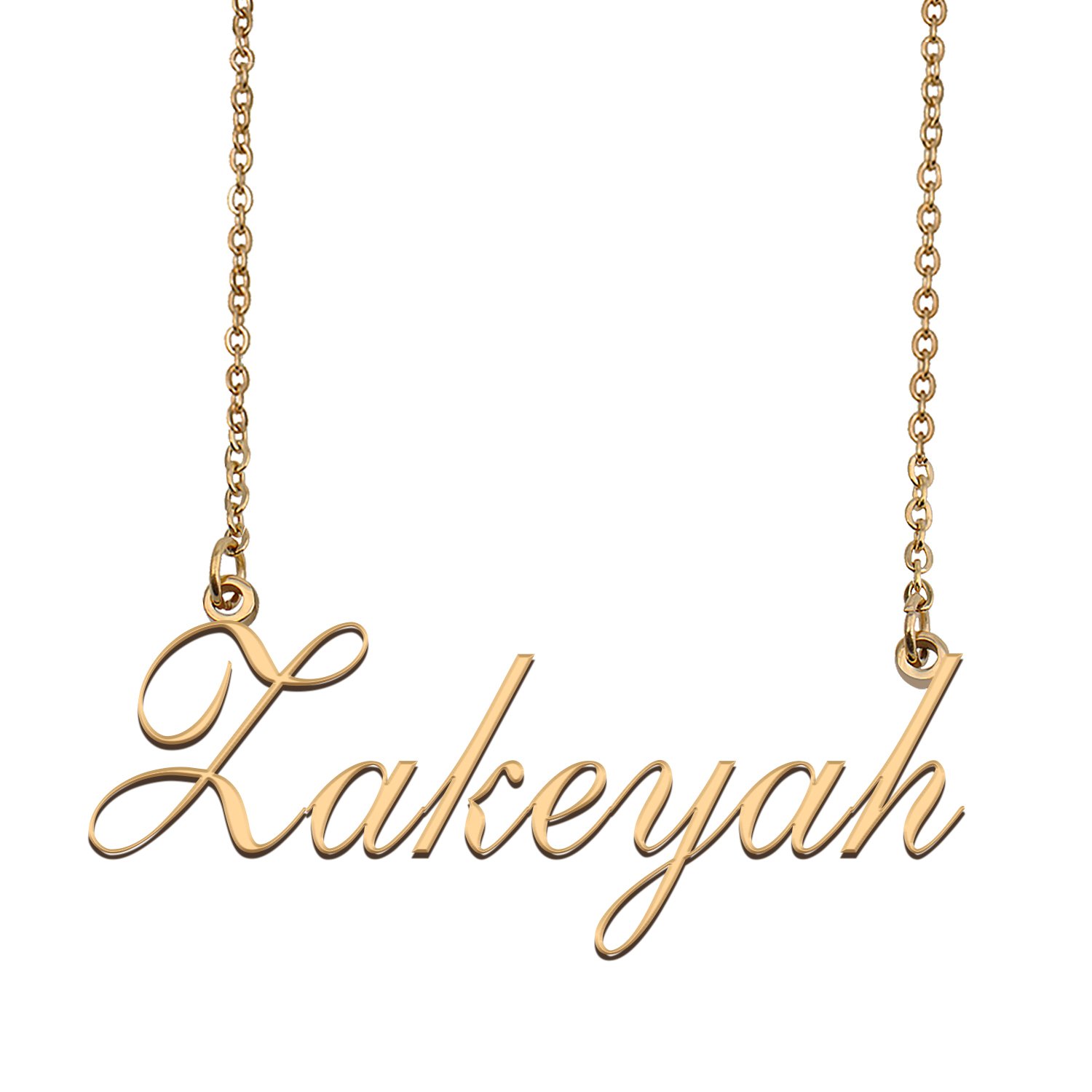 Custom Personalized Name Necklace in Golden Silver for Women Zakeyah