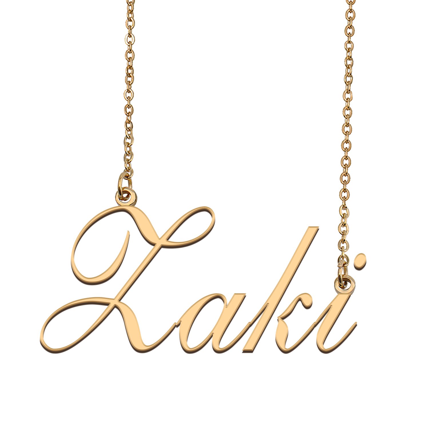 Custom Personalized Name Necklace in Golden Silver for Women Zaki