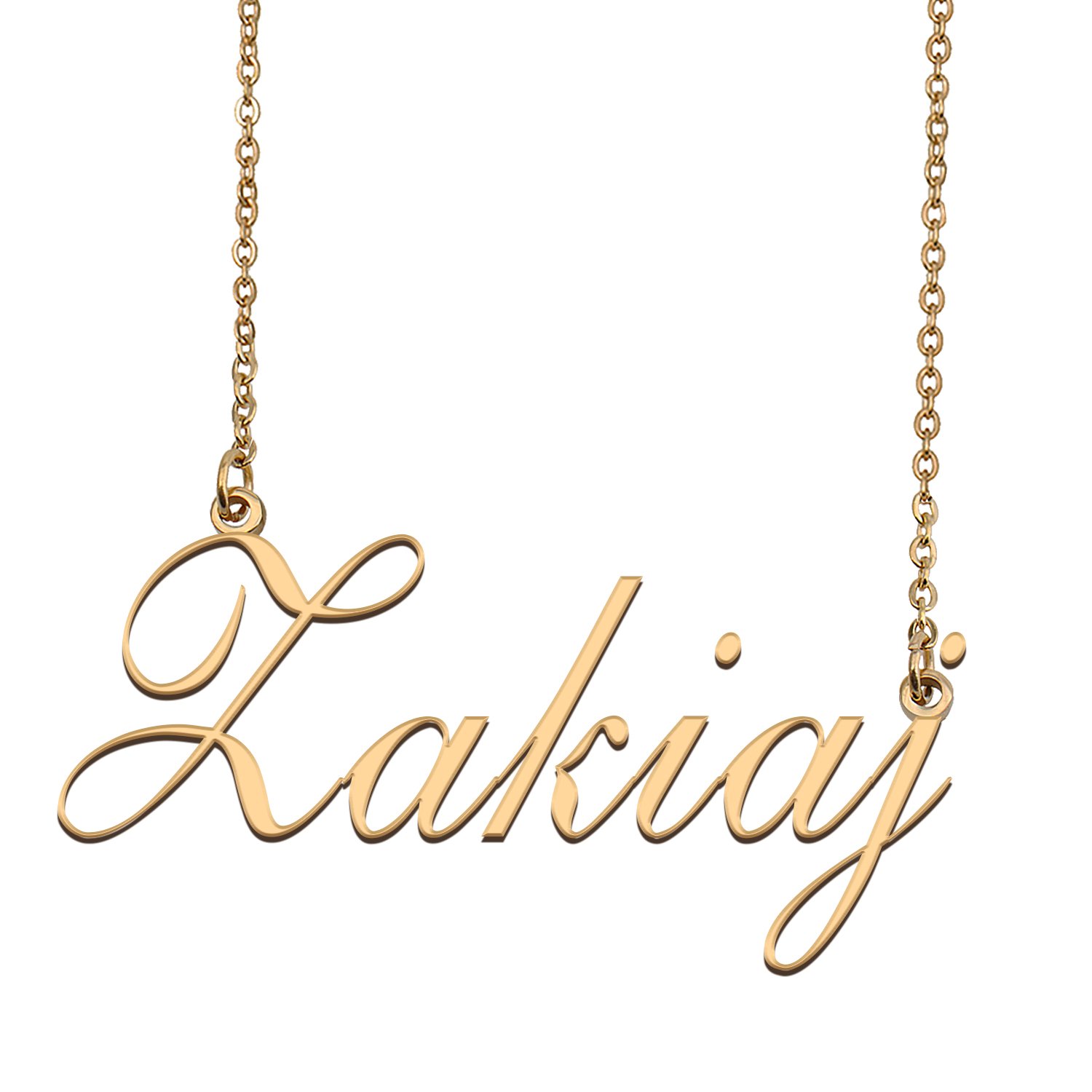 Custom Personalized Name Necklace in Golden Silver for Women Zakiaj